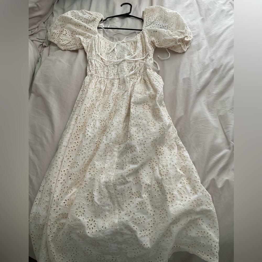 En Saison Cavaretta Eyelet Embroidered Cotton Midi Dress